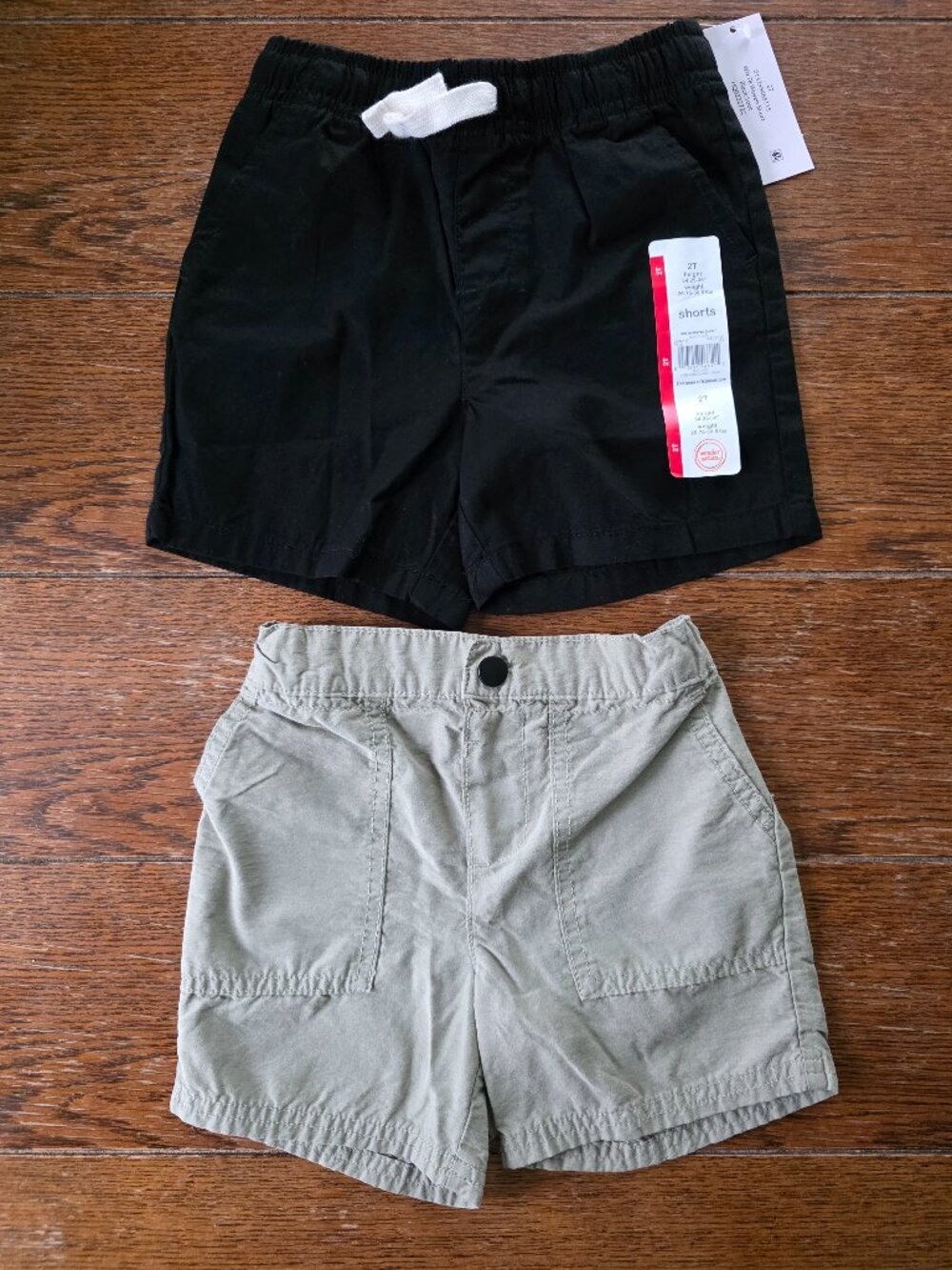 Kids Shorts Bundle! New Size 2T Black, Olive Green Khaki